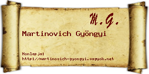 Martinovich Gyöngyi névjegykártya